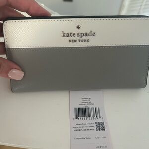NWT KATE SPADE colored blocked large wallet.